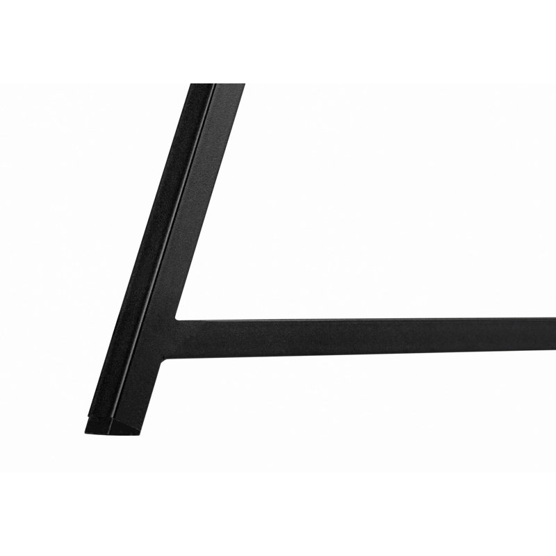Bureau à domicile Neni, stratifié gris pierre de 47 po, tablette, structure noire, Noir, 39.25" H x 47.25" W x 23.75" D
