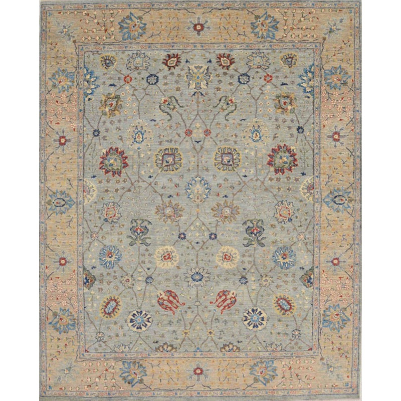 Transitional One-of-a-Kind Rectangle 7'10" X 10'4" Hand Knotted Area Rug