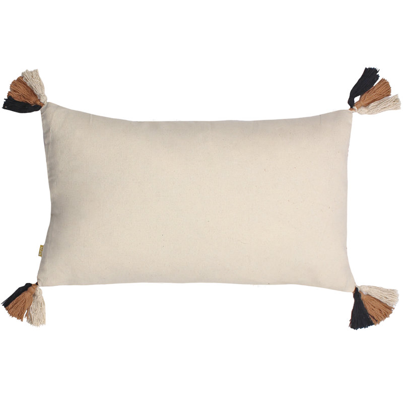 Benji Geometric Rectangular Throw Cushion, Cinnamon