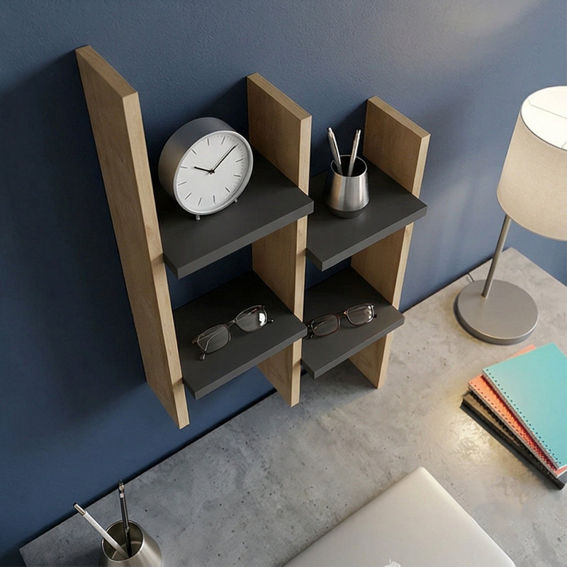 Elowen Geometric Multilevel Floating Shelf