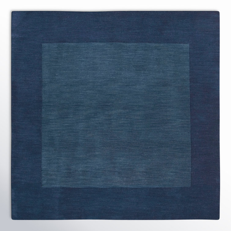 Dolma Handmade Loomed Wool Navy/Dark Blue Rug