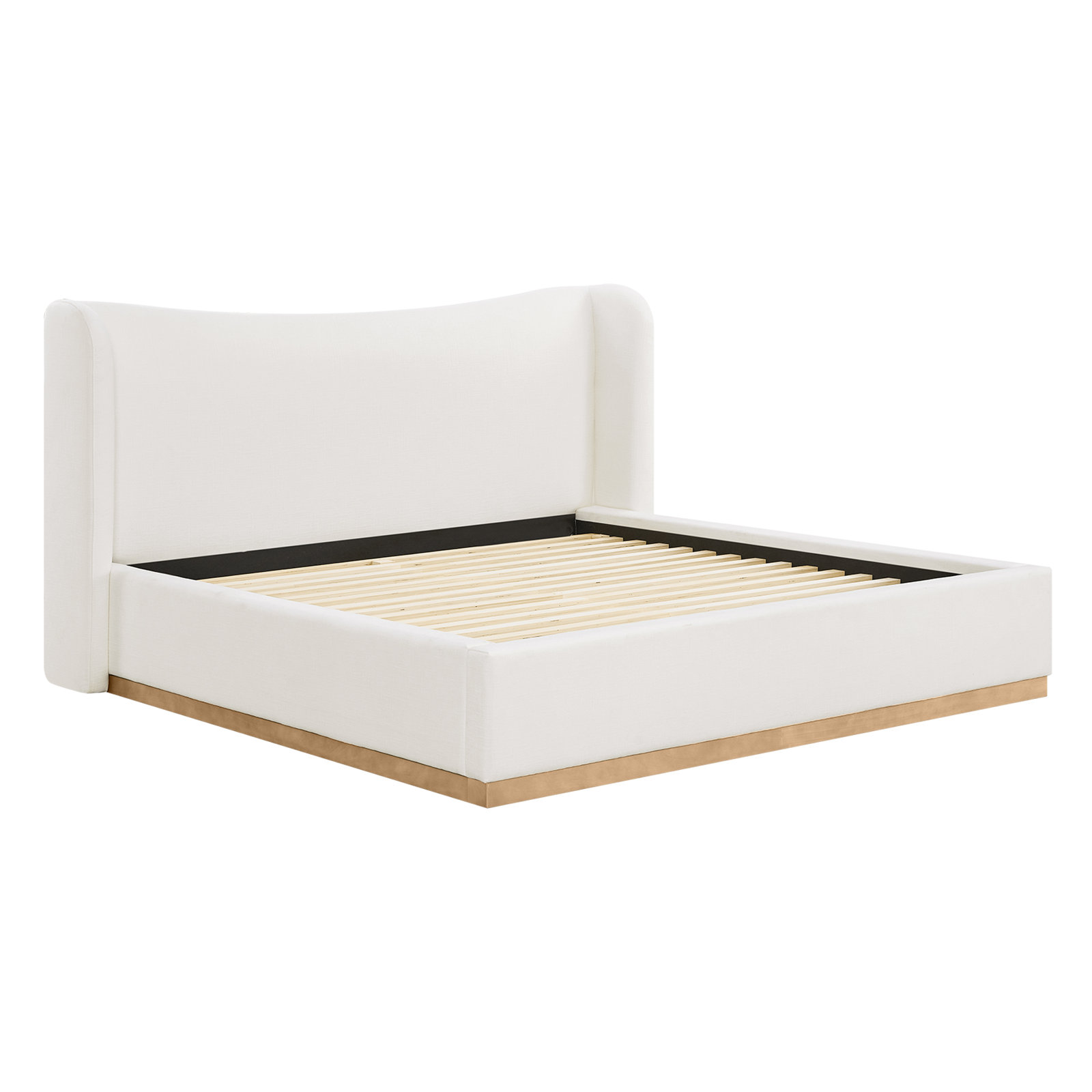 Adelaide Wingback Platform Bed, Selene White, King 