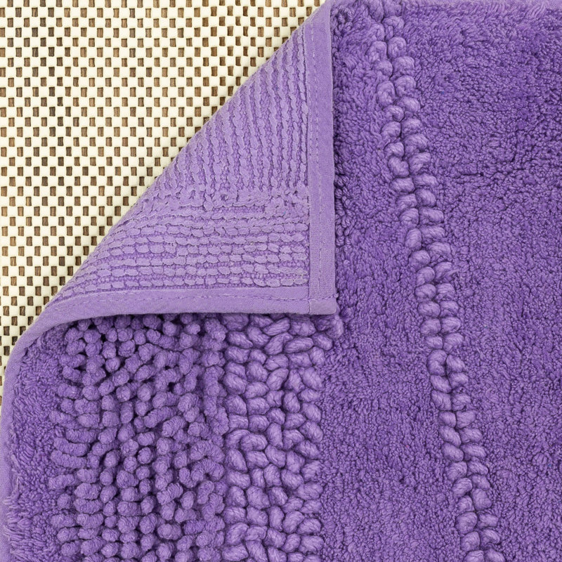Tapis de bain lavable à la machine antidérapant Laverne, L 17 po x L 24 po, Fiesta orchidée