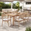 Chaises de salle à manger d'extérieur en corde résistantes aux intempéries, avec coussin épais-122257217