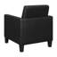 Chaise d'appoint rembourrée avec accoudoirs noirs