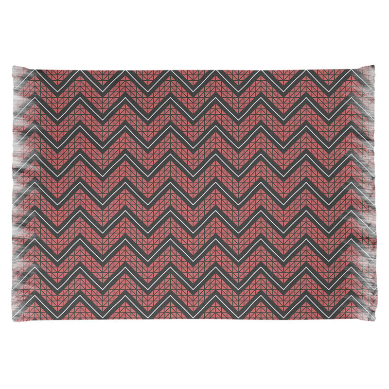 Tapis de zone rouge à chevrons à la main, Oui