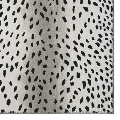 Tapis blanc / noir Abiy