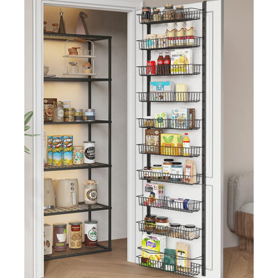 Door Spice Rack with Adjustable Racks