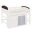Lit mezzanine moderne avec armoire de rangement, garde-robe et DEL-552486268