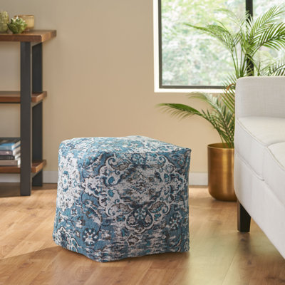 16" Square Ikat Pouf