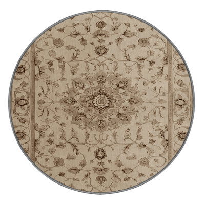Tapis gris Tabriz lavable à la machine
