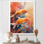«Orange Coral Marine Koi Fish Magic», impression d'art mural de corail-18699458-257066195