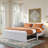 Convertible Daybed with Trundle - Twin to King Size, Linen Upholstery, No Box Spring?-607280918