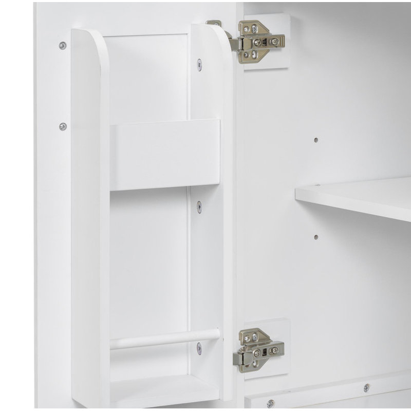 Luxueux ensemble de meuble-lavabo compact avec lavabo en céramique 2 portes à fermeture douce, conception compacte moderne pour les petites salles de bain Installation murale facile