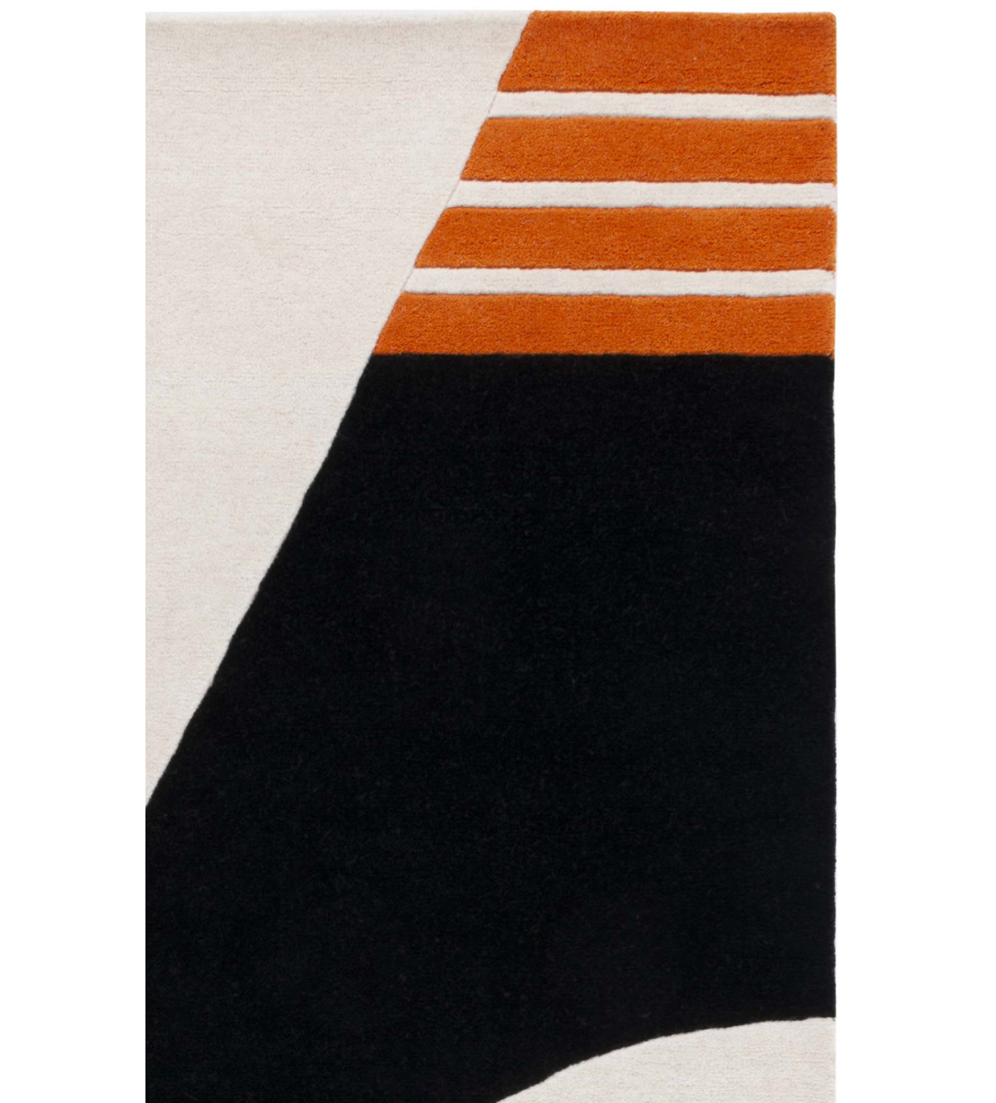 Hiro Ivory Rust Hand-Tufted Rug, Runner 2'3" x 8'
