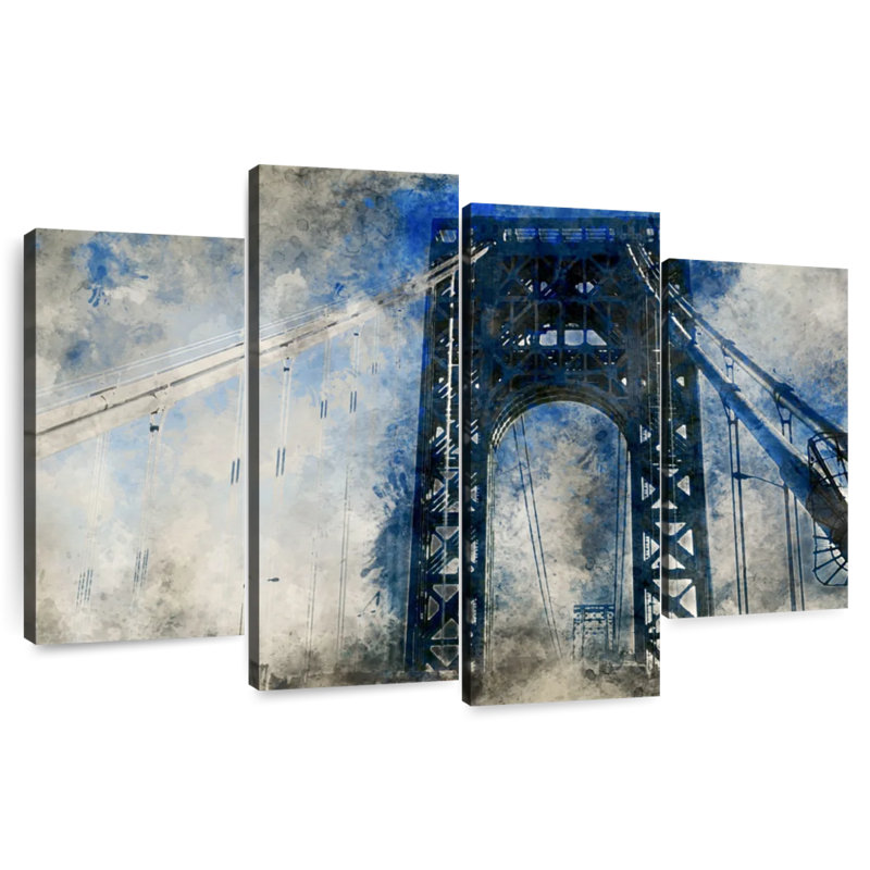 Lilie Abstract Bridge, 32" H x 52" W