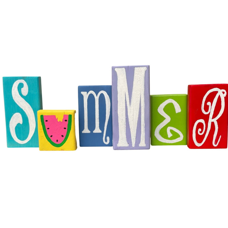 Trinx Summer Letter Block Set | Wayfair