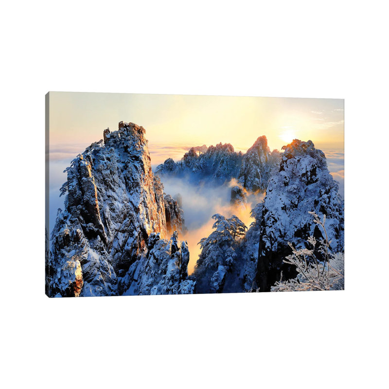 Sunrise At Mt. Huang Shan by Adam Wong - Wrapped Canvas Print, 45.72cm H x 66.04cm W x 1.91cm D