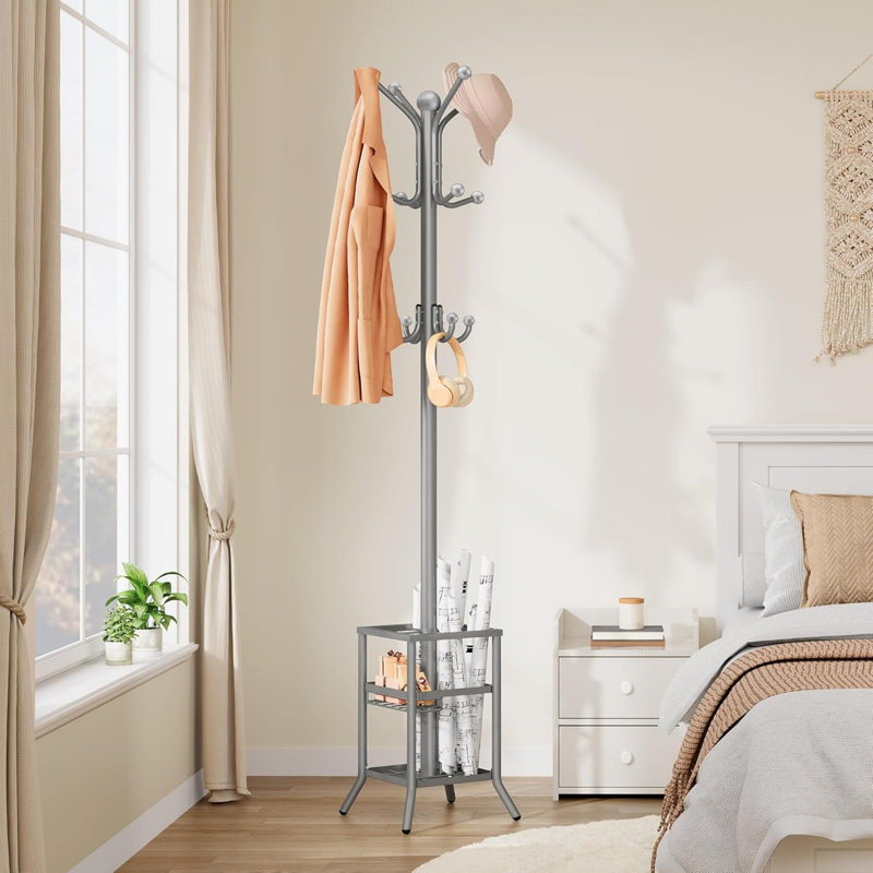 Freestanding 12 - Hook Coat Rack