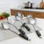 Ensemble d'ustensiles de cuisine 8 pièces en acier inoxydable avec poignées ergonomiques - Comprend une cuillère à spaghetti, une fourchette à viande, une cuillère solide, un Turner, une cuillère à rainures, une louche, et plus encore pour cuisiner et servir