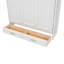 Lit escamotable double avec 2 tiroirs, beige