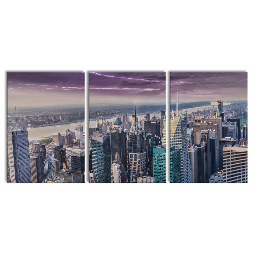 3-tlg. Leinwandbilder-Set Skyline New York