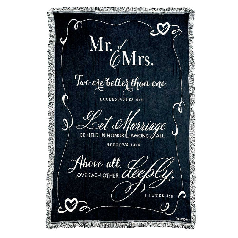Mr And Mrs Cotton Throw
