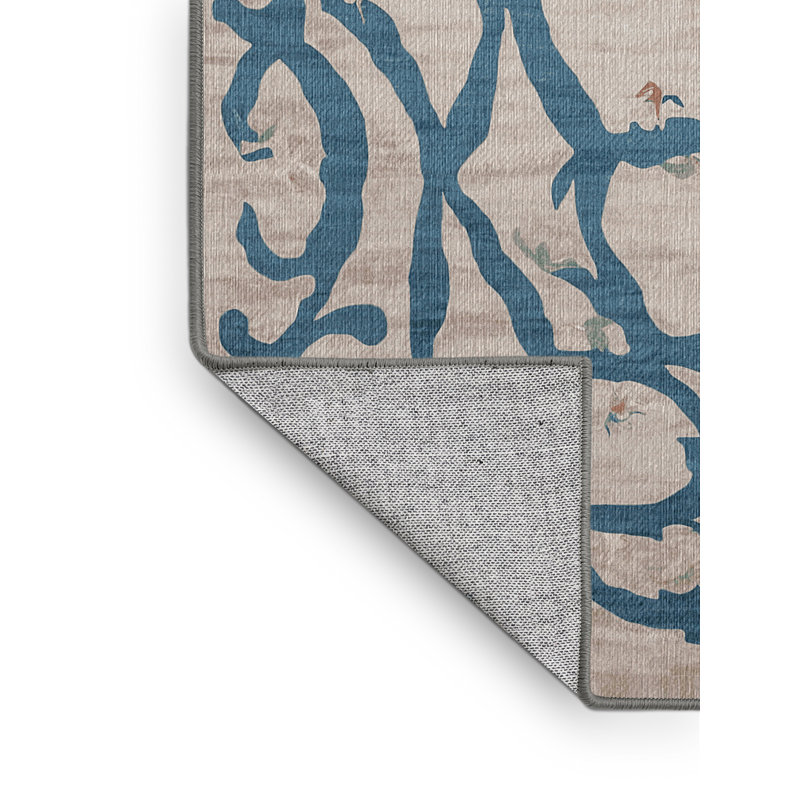 Tapis gris lavable à la machine, Carré 4 pi