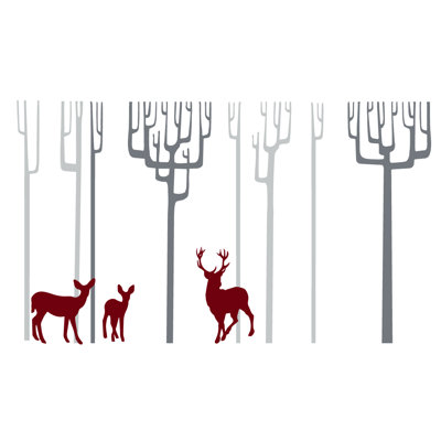 Décalcomanie murale arbres d’hiver