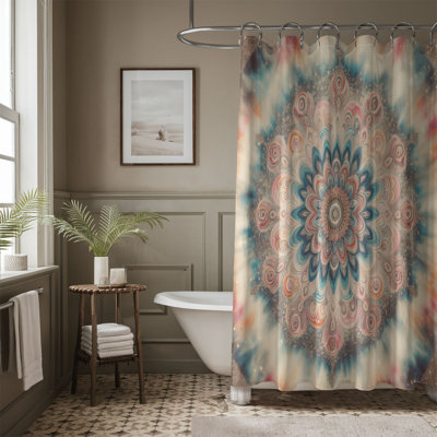 Rideau de douche 1 pièce Tie-Dye
