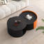 Table basse ronde noire avec plateau extensible et rangement, panneau de fibres à densité moyenne, sans assemblage-555332581