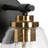 Modern Black Brass 1-Light Armed Sconce