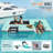 Inflatable Floating Dock Platform with Seat, Ramp, and Hammock, 12 ft. L x 6 ft. W, Non-Slip Surface-121606655