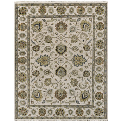Thrisha Traditional Oriental Ivory Area Rug