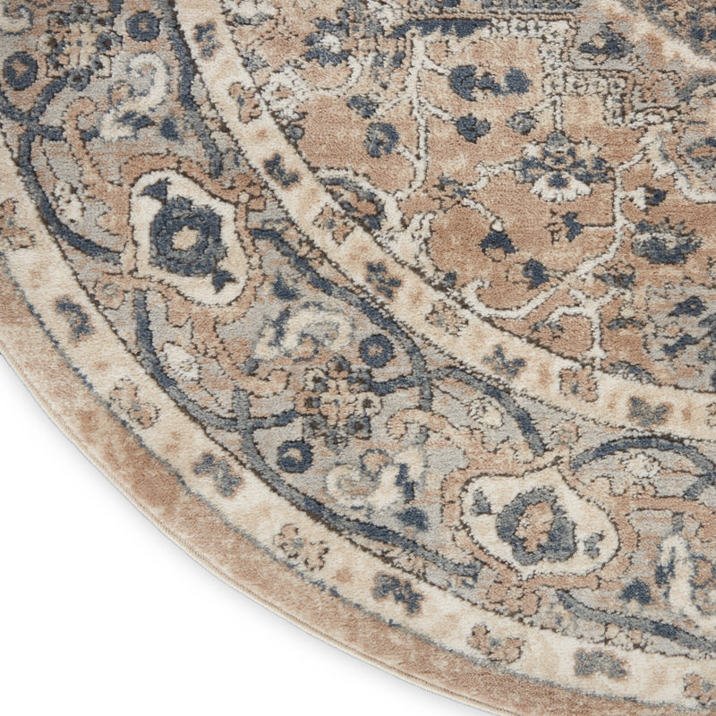 Tapis oriental beige / gris Jurado, Ovale 3 pi x 5 pi