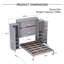 Lit plateforme grand lit escamotable, grand lit escamotable avec 2 garde-robes et tablette de rangement, cadre de lit plateforme pliable multifonctionnel pour chambre d'amis, chambre à coucher, gris-892880767-892880762