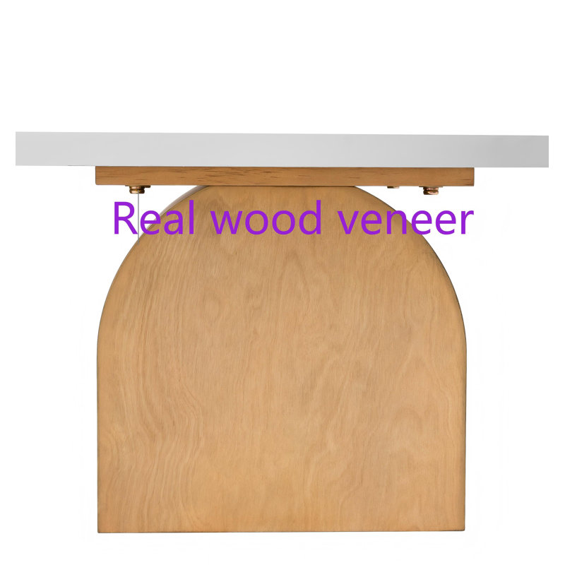 Pamala Wood Veneer Coffee Table Modern