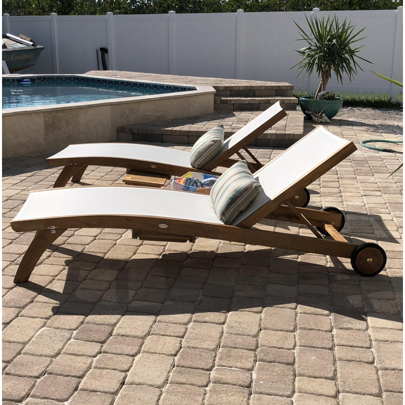 Miami Teak Chaise Lounge