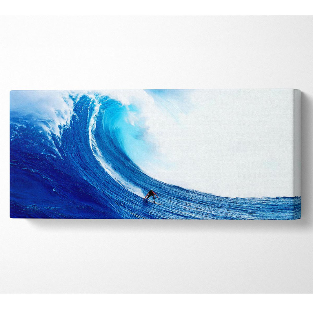 Surfer Welle Panoramaleinwand