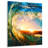 Colored Ocean Waves Falling Down - Modern Seashore Glossy Metal Wall Art-113369996-35061625