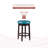Baylis Swivel Upholstered Stool with Solid Wood Frame-853509555-827600398