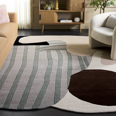 Tapis ivoire / brun