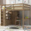 Lit mezzanine avec bureau encastré et rangement-106601839