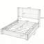 Structure de lit plateforme en bois massif avec tête de lit-790613620