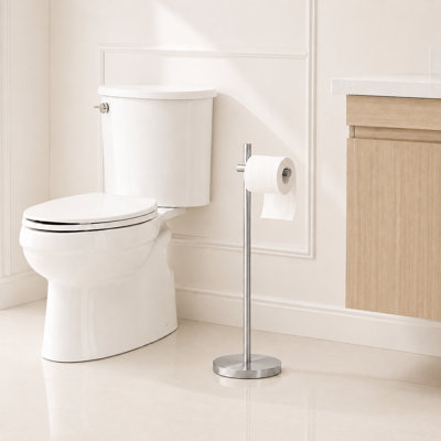 Minimalist Freestanding Toilet Paper Holder