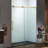 57.5-60'' W X 76'' H Single Sliding Silent-Glide Frameless Sliding Shower Door | Soft-Close, Anti-Slam Design | 3/8" Tempered Glass | Premium Stainless Steel-100085910