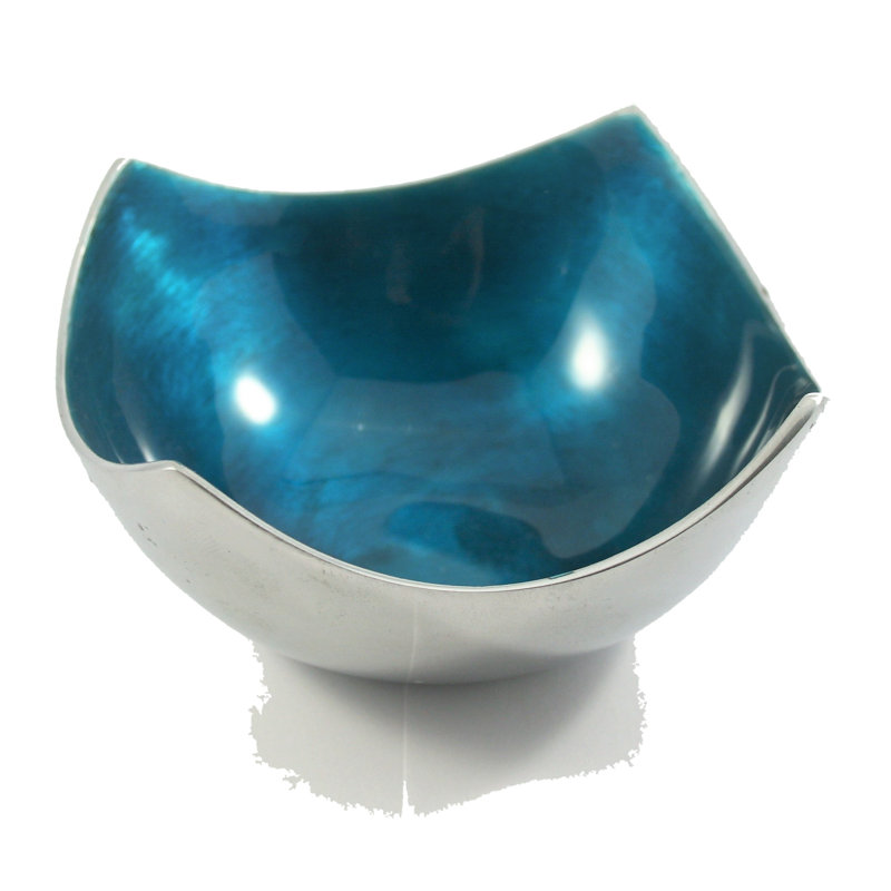 17 Stories Colinton Aluminum Serving Bowl, Aqua