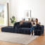Canapé modulaire surdimensionné en L Chenille, design minimaliste, canapé-lit confortable pour les salons, les appartements et les espaces de réception-1024319982