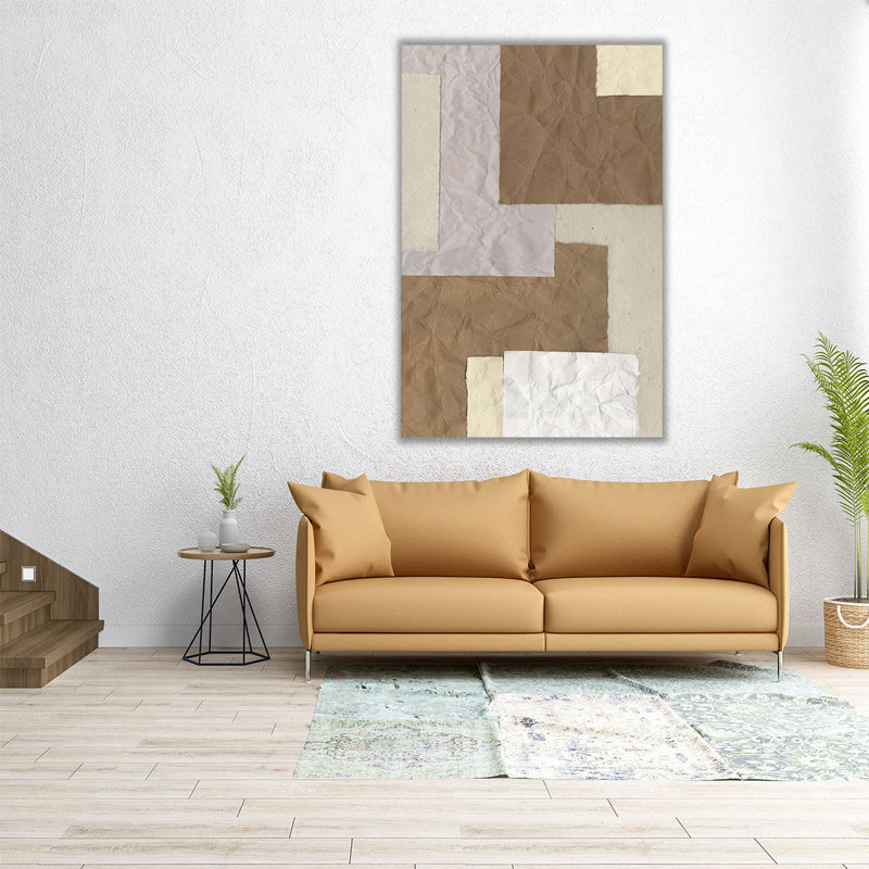 «Parchment Composition II», reproduction d'art sur toile, H 18 po x l 12 po
