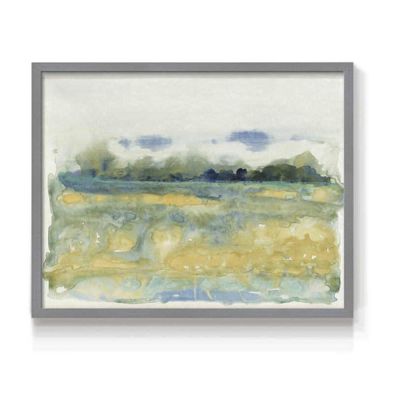 «Flowing Landscape I», reproduction encadrée, H 8 po x l 10 po, Gris